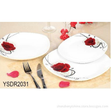 Porcelain Dinnerware Sets with Romantic Red Rose (YSDR2031))